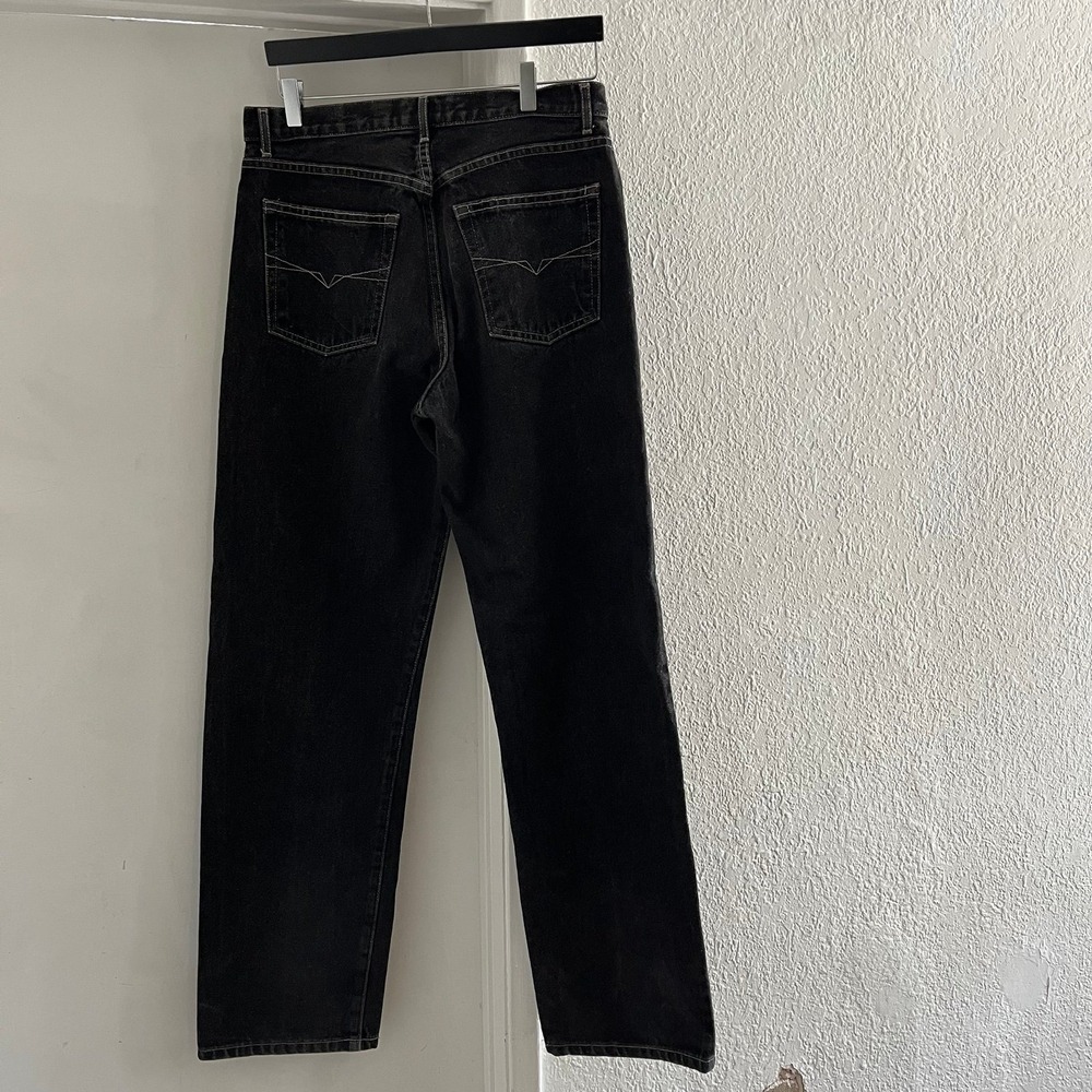 Vintage 90s Guess Relaxed Tapered Denim Men's Black Jeans - Men's Size 31x34 - Picture 4 of 5